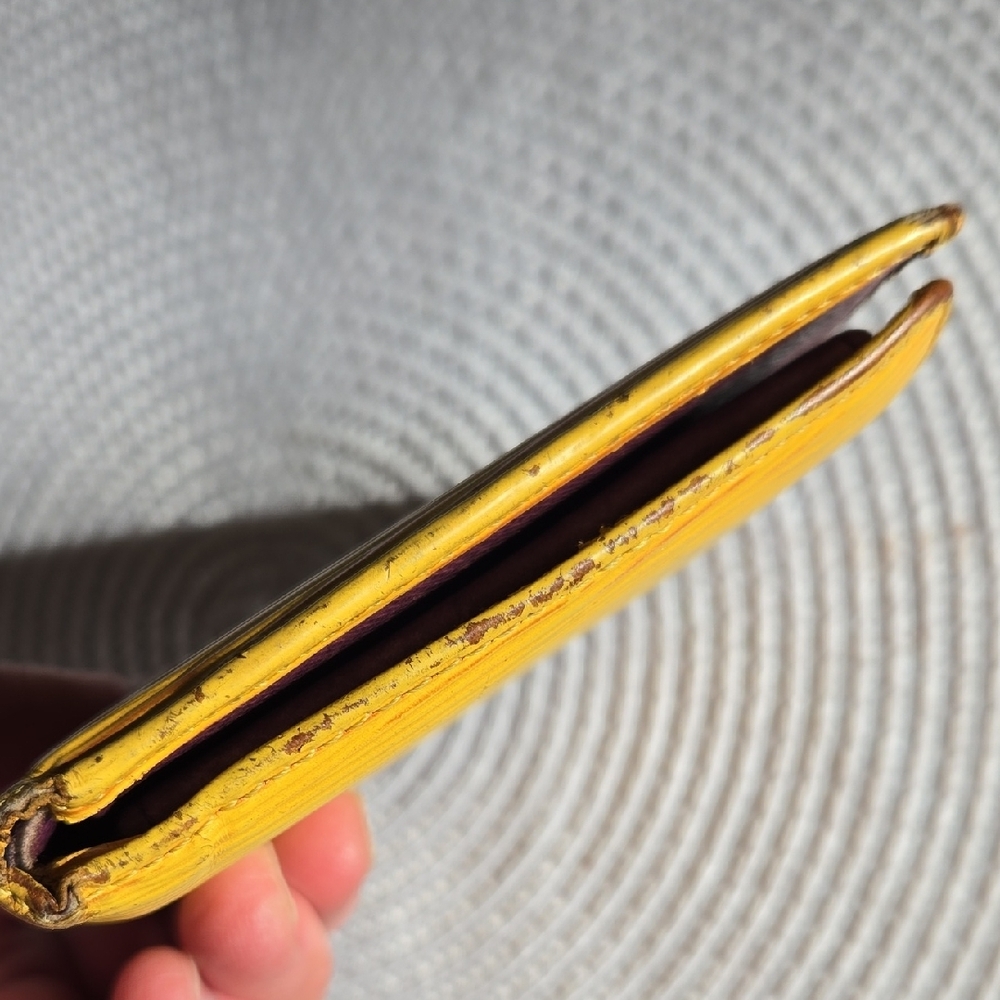 Louis Vuitton Yellow Leather Wallet - Picture 6 of 15